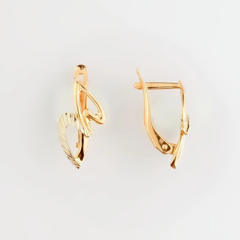 Серьги из красного золота 585 пробы 1