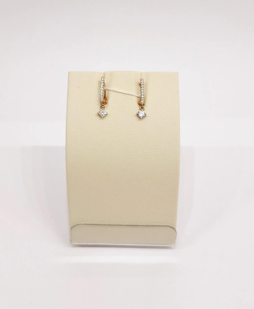 Серьги из красного золота 585 пробы 1