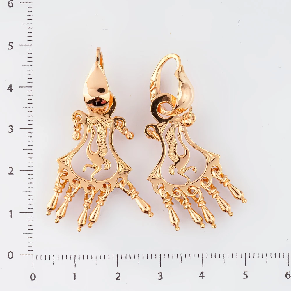 Серьги из красного золота 585 пробы 2