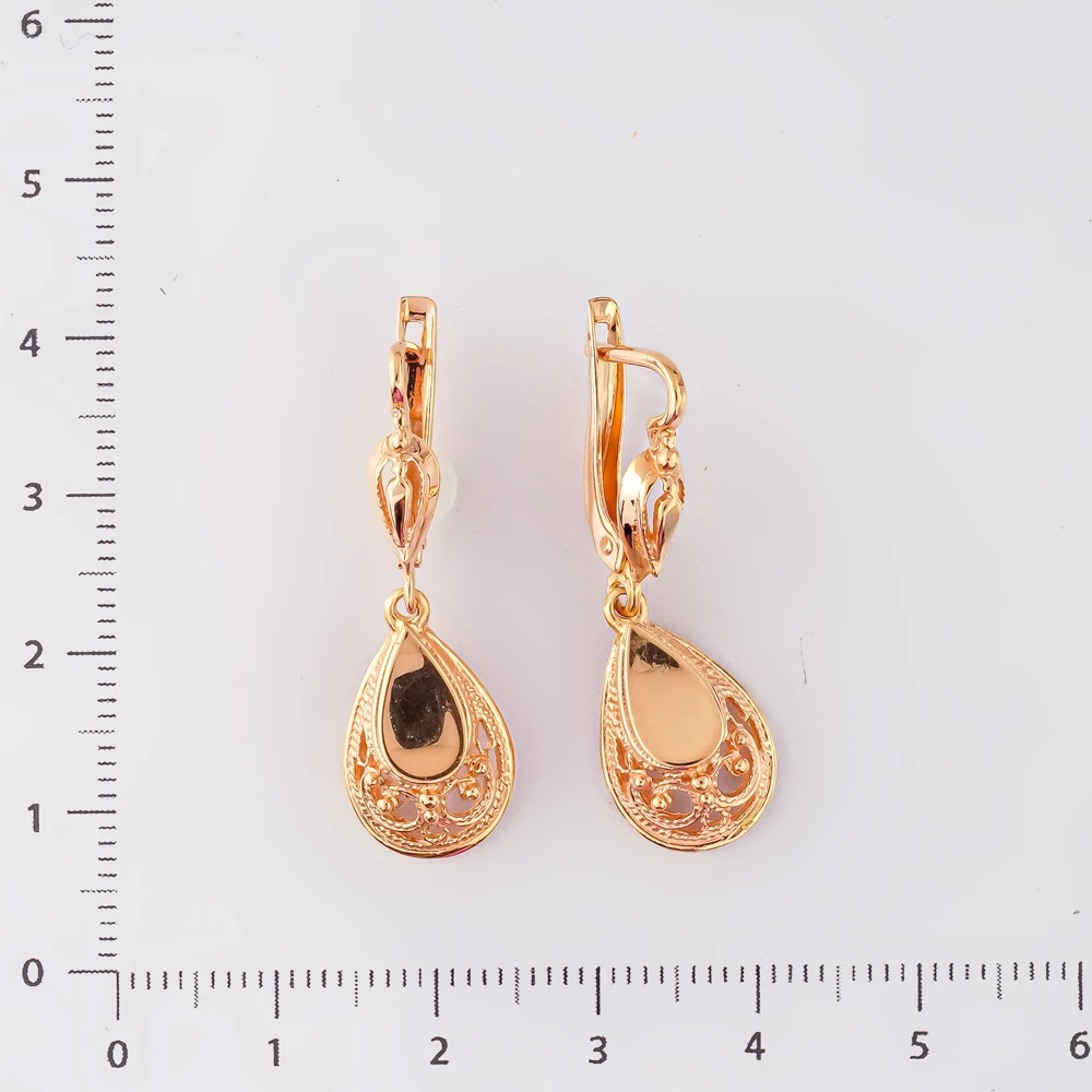 Серьги из красного золота 585 пробы 2