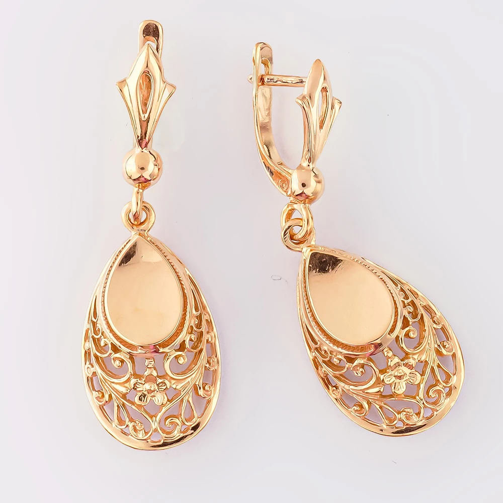 Серьги из красного золота 585 пробы 1