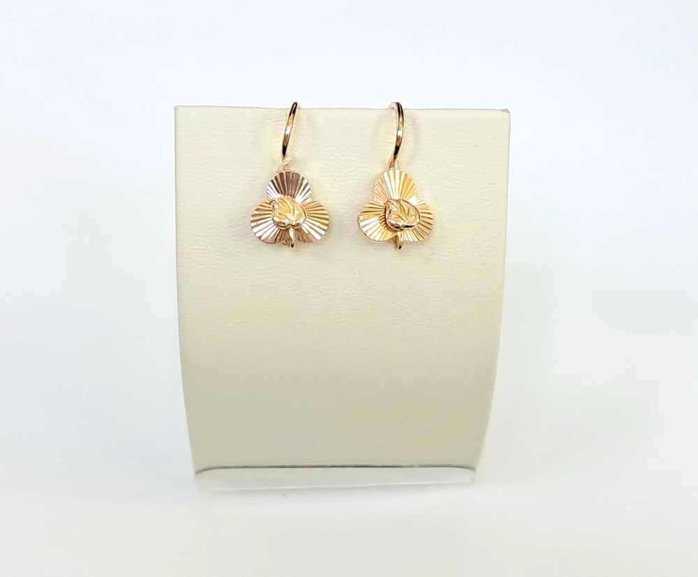 Серьги из желтого золота 583 пробы 1