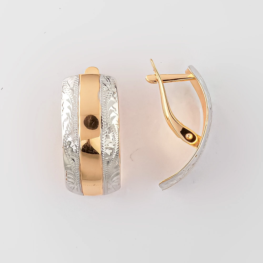 Серьги из красного золота 585 пробы 1