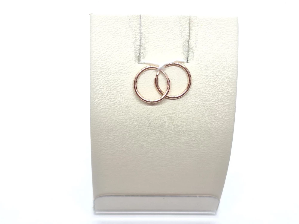 Серьги конго из красного золота 585 пробы 1