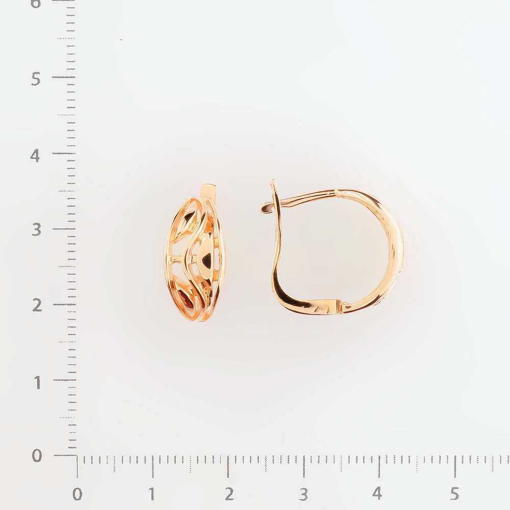 Серьги из красного золота 585 пробы 2