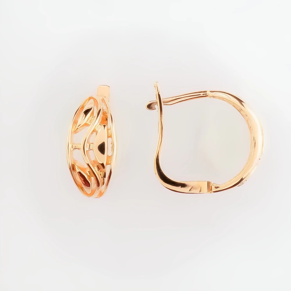 Серьги из красного золота 585 пробы 1