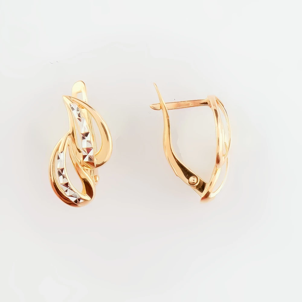Серьги из красного золота 585 пробы 1