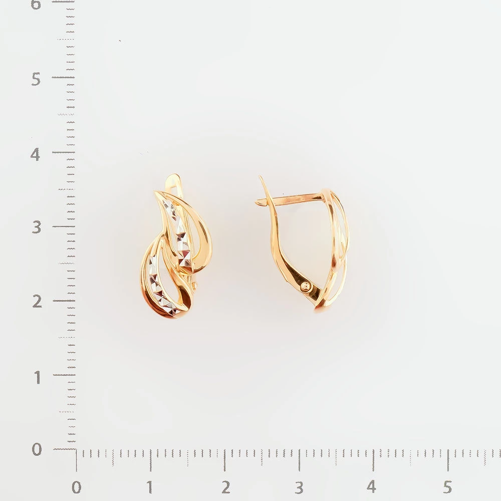 Серьги из красного золота 585 пробы 2