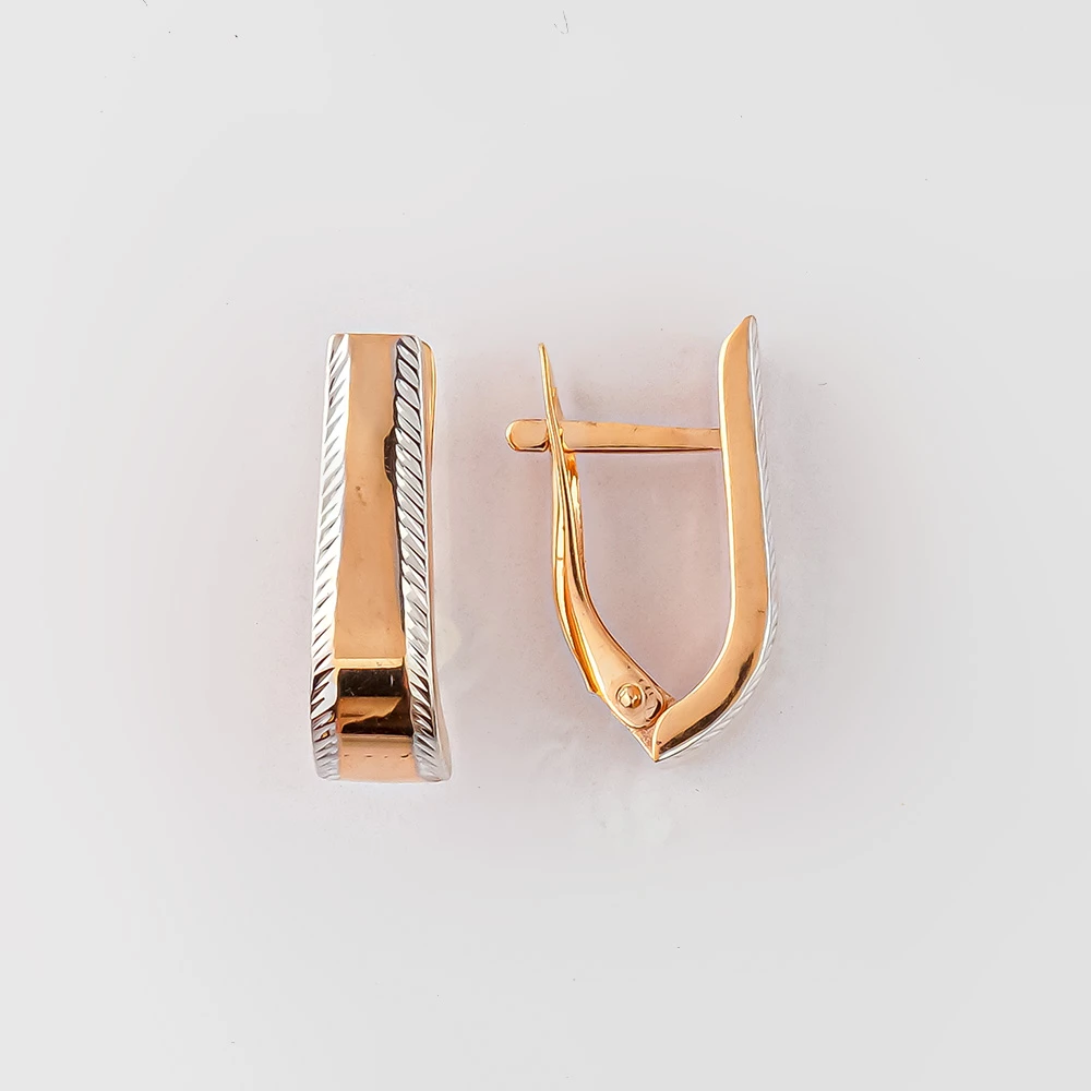 Серьги из красного золота 585 пробы 1