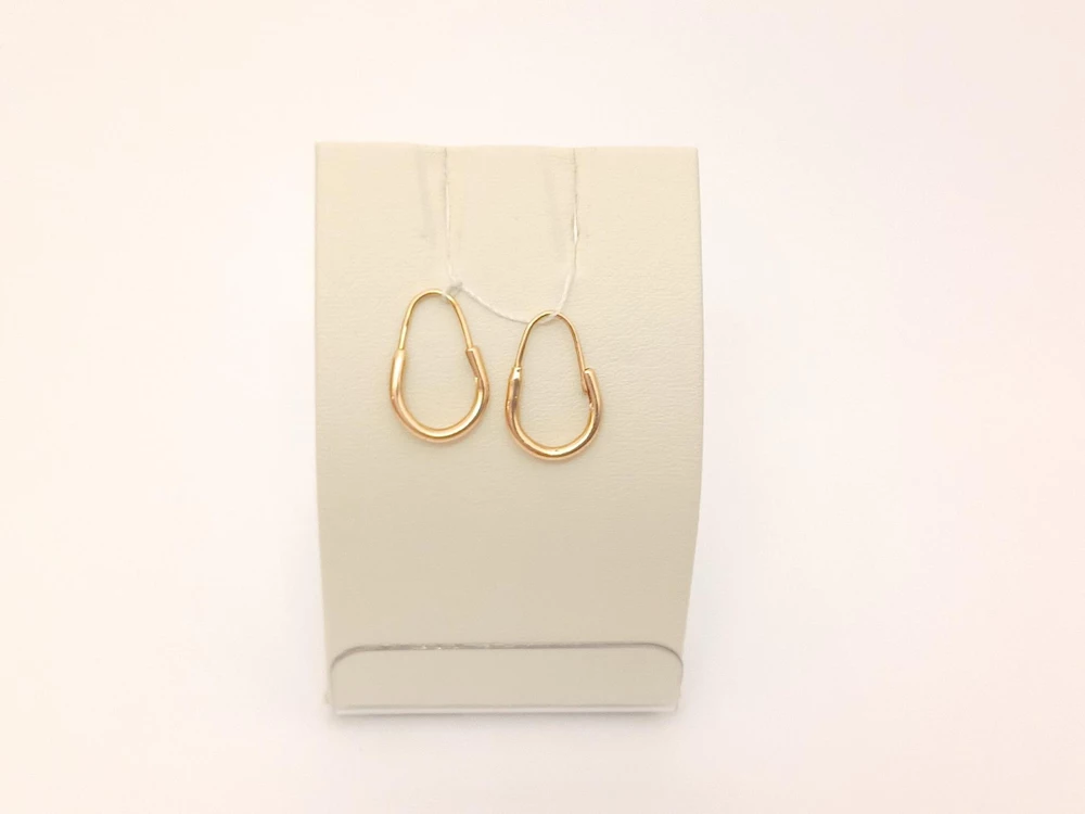 Серьги конго из красного золота 583 пробы 1