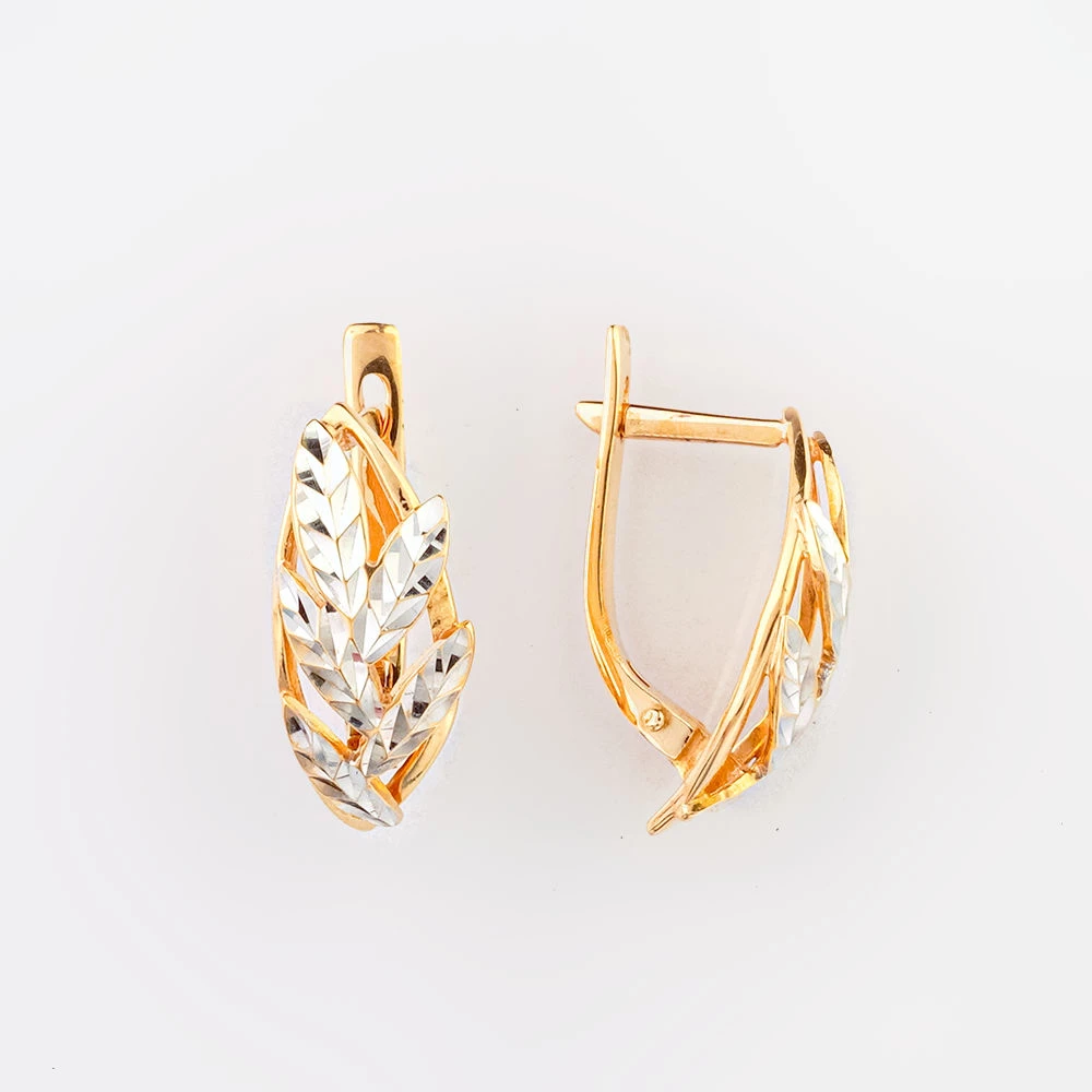 Серьги из красного золота 585 пробы 1