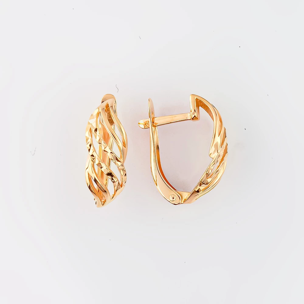 Серьги из красного золота 585 пробы 1