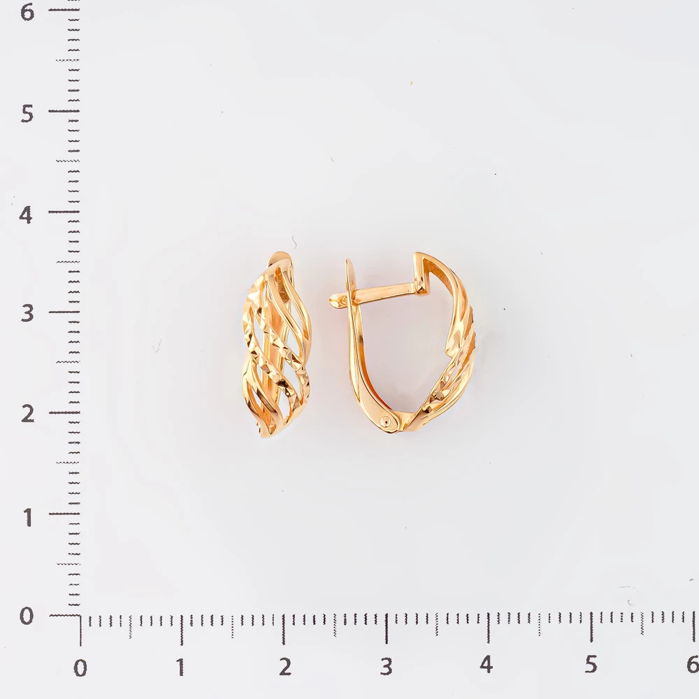 Серьги из красного золота 585 пробы 2
