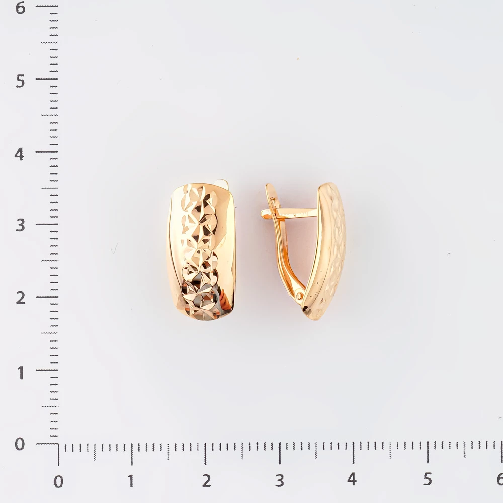 Серьги из красного золота 585 пробы 2