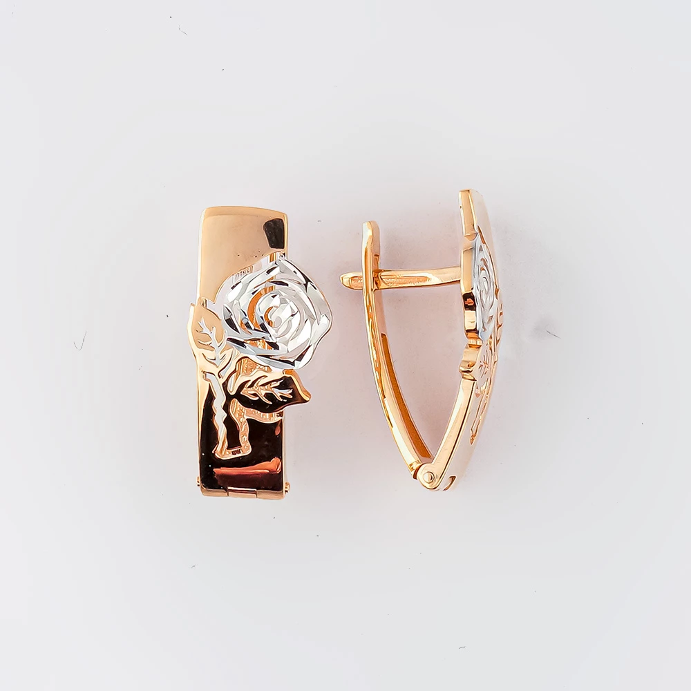 Серьги из красного золота 585 пробы 1