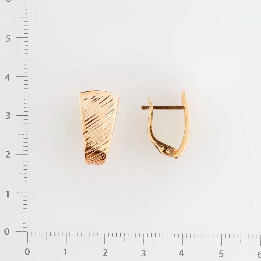 Серьги из красного золота 585 пробы 2