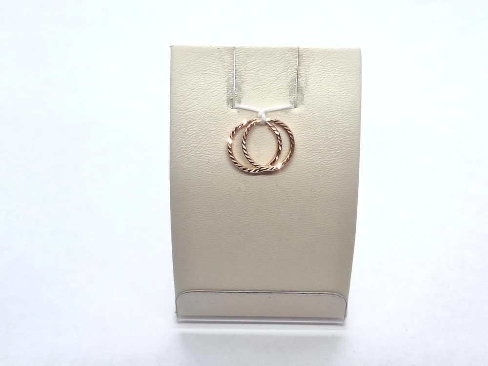 Серьги конго из красного золота 585 пробы 1