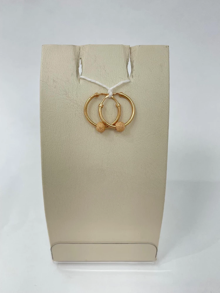 Серьги конго из красного золота 585 пробы 1
