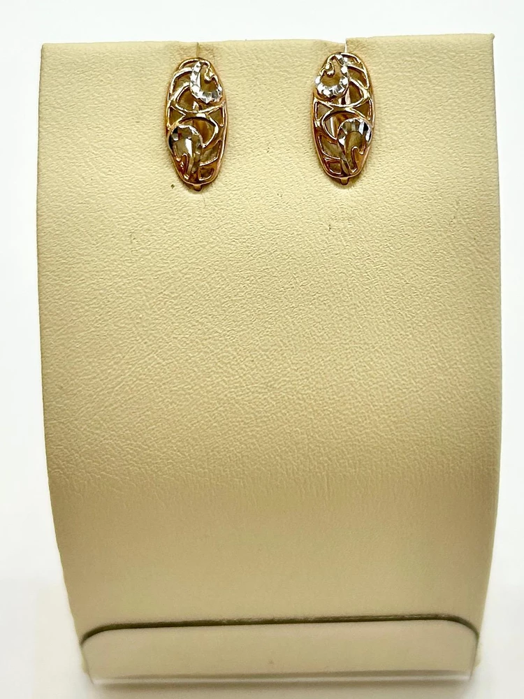 Серьги из красного золота 585 пробы 1