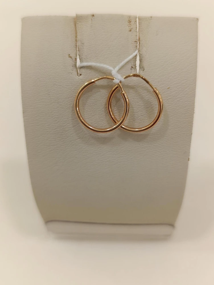 Серьги конго из красного золота 585 пробы 1