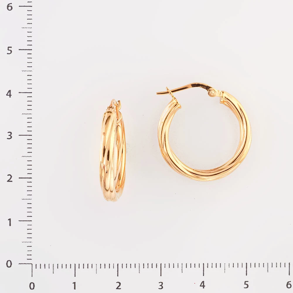 Серьги конго из красного золота 585 пробы 2