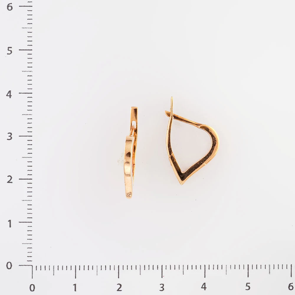 Серьги из красного золота 585 пробы 2