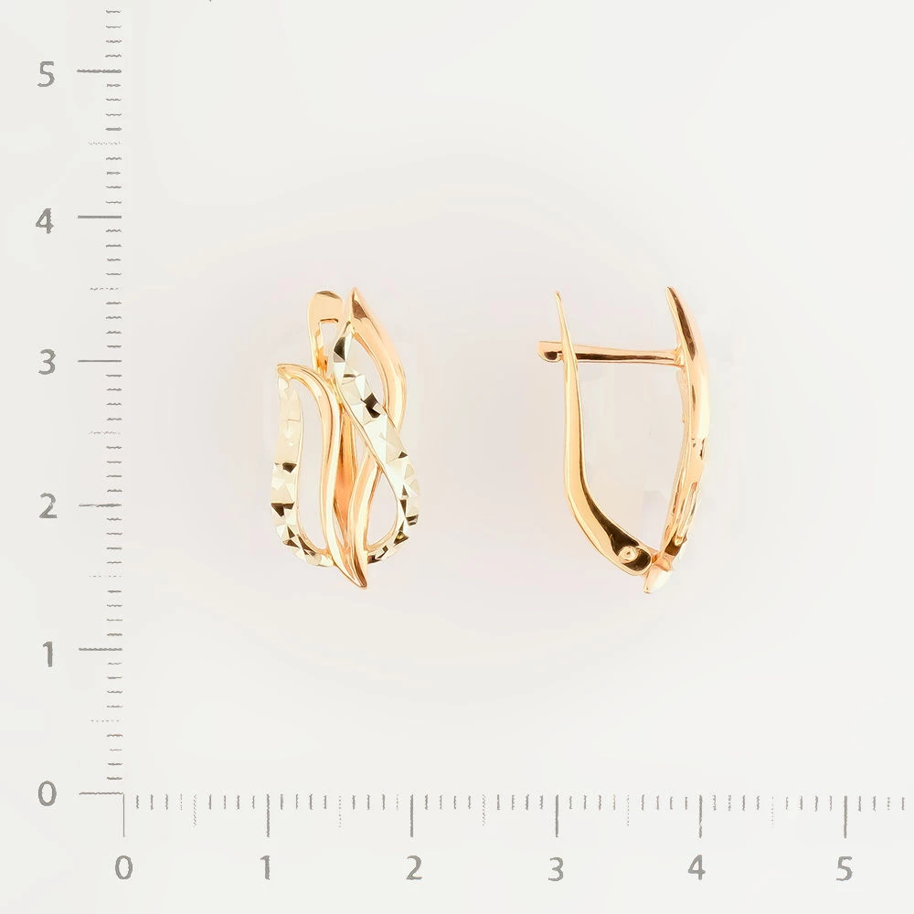 Серьги из красного золота 585 пробы 2