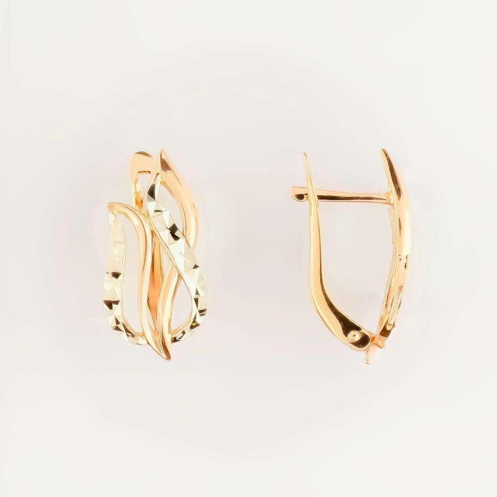 Серьги из красного золота 585 пробы 1