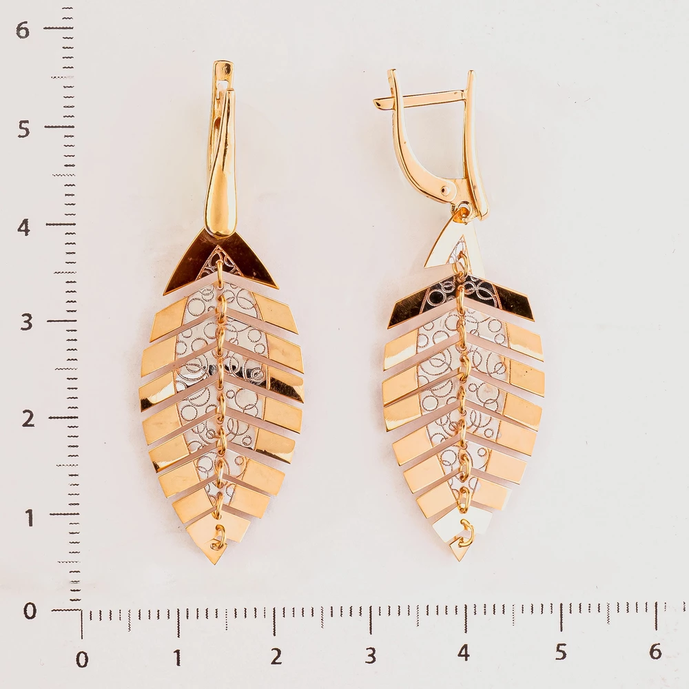 Серьги из красного золота 585 пробы 2