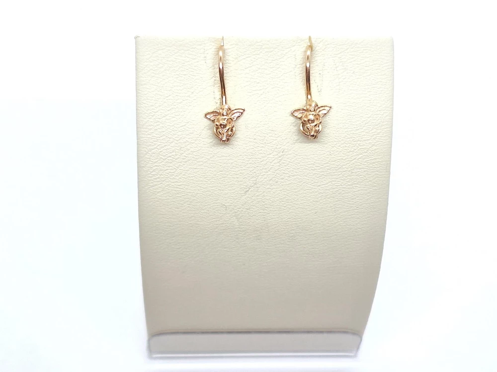 Серьги из красного золота 585 пробы 1