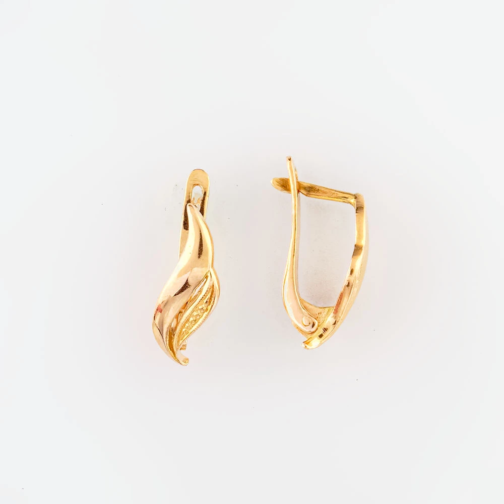 Серьги из красного золота 585 пробы 1