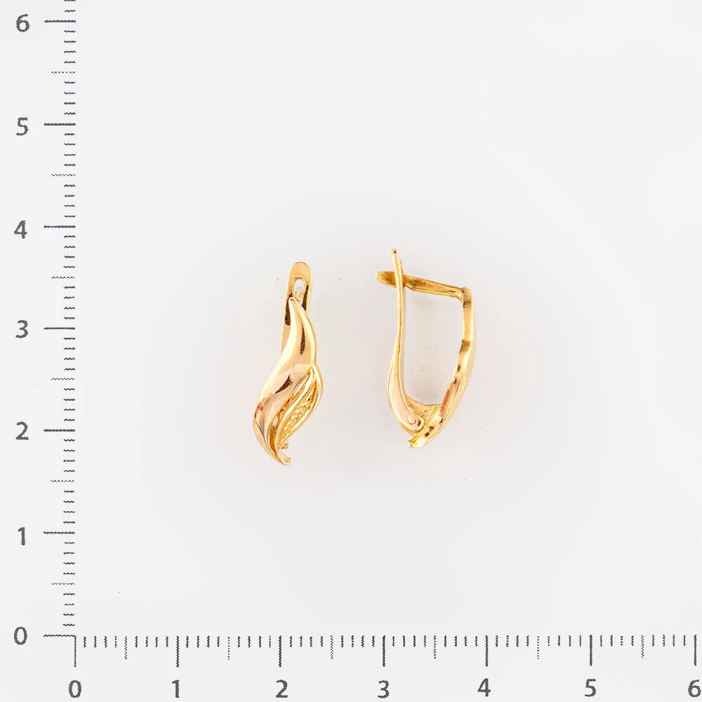 Серьги из красного золота 585 пробы 2