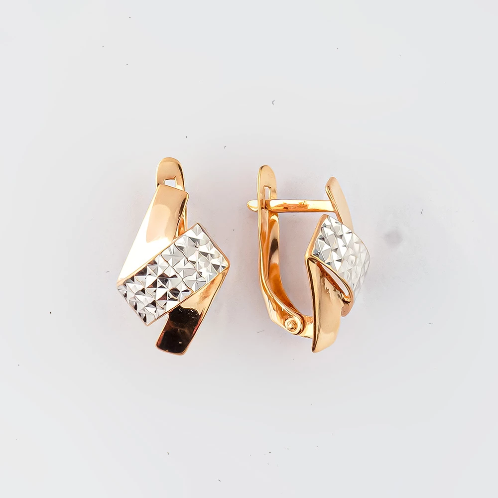Серьги из красного золота 585 пробы 1