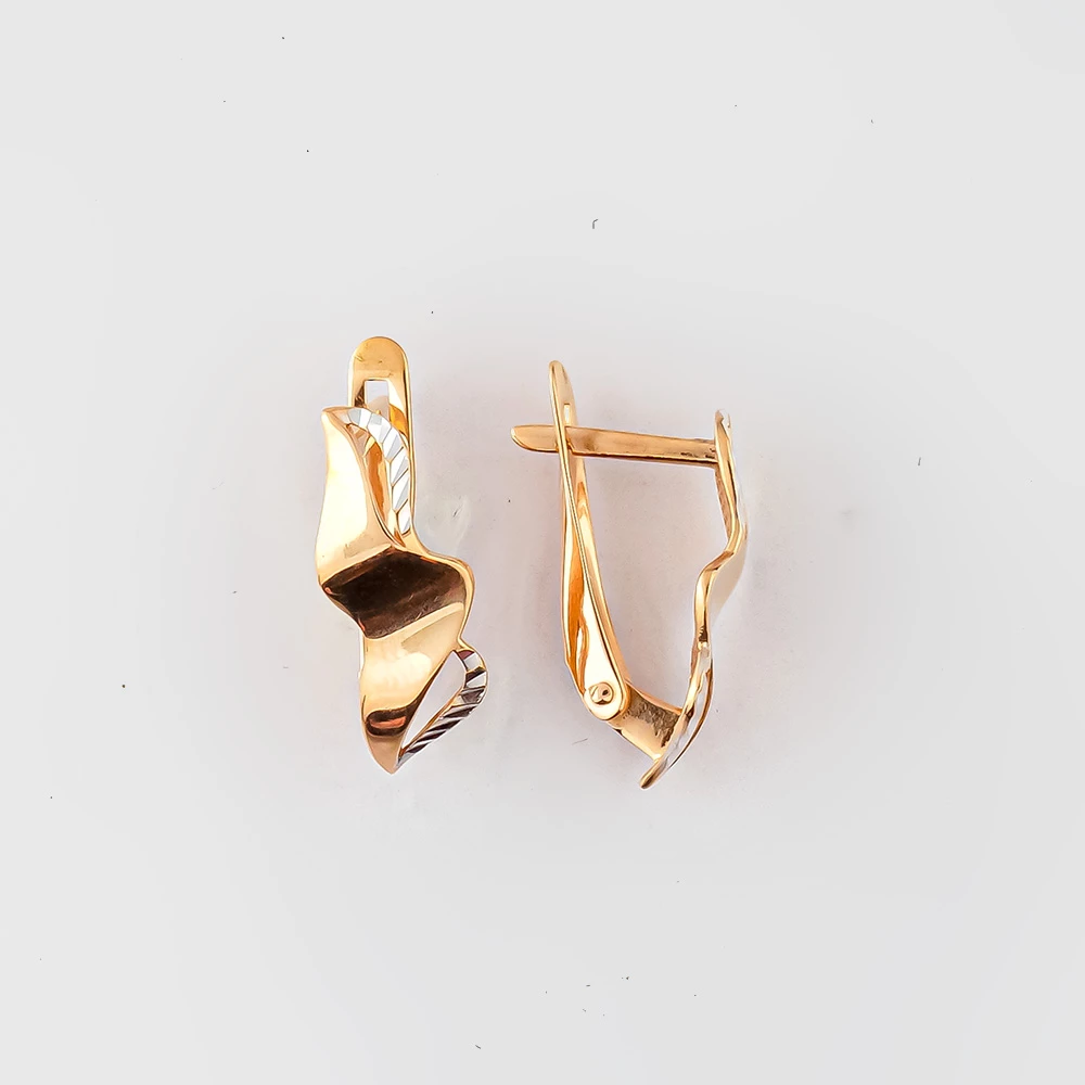 Серьги из красного золота 585 пробы 1