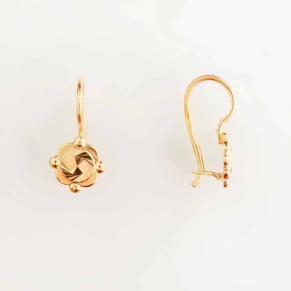 Серьги из красного золота 585 пробы 1