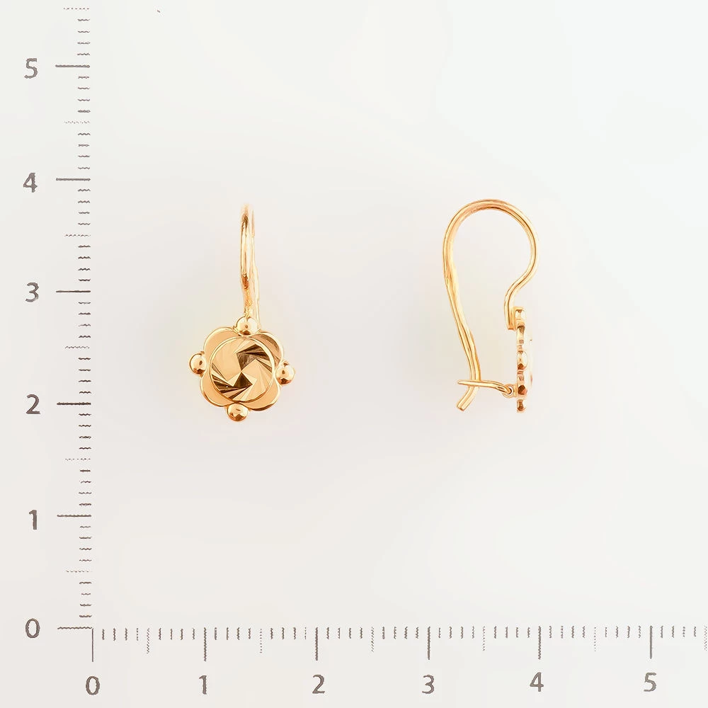 Серьги из красного золота 585 пробы 2