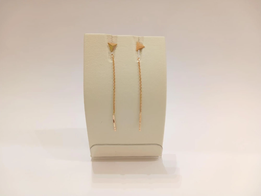 Серьги из красного золота 585 пробы 1
