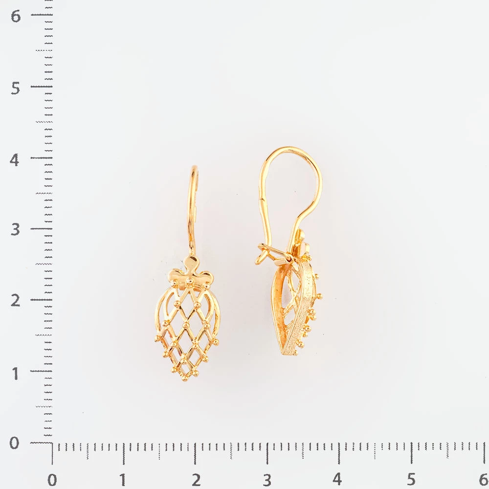 Серьги из красного золота 583 пробы 2