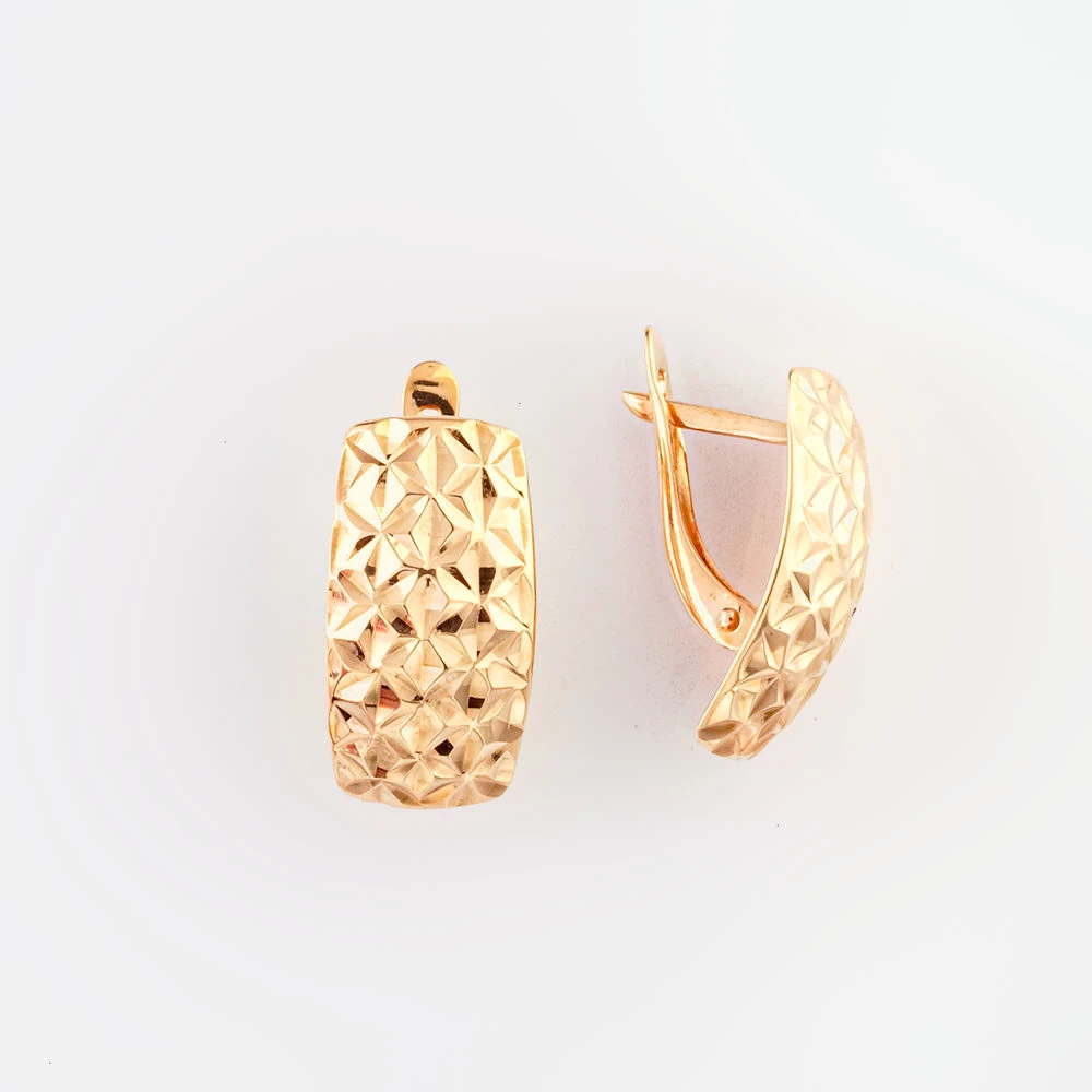 Серьги из красного золота 585 пробы 1