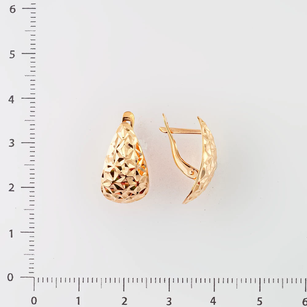 Серьги из красного золота 585 пробы 2
