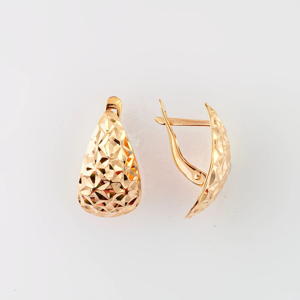 Серьги из красного золота 585 пробы 1