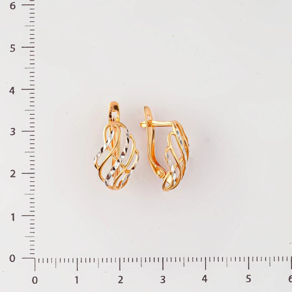 Серьги из красного золота 585 пробы 2
