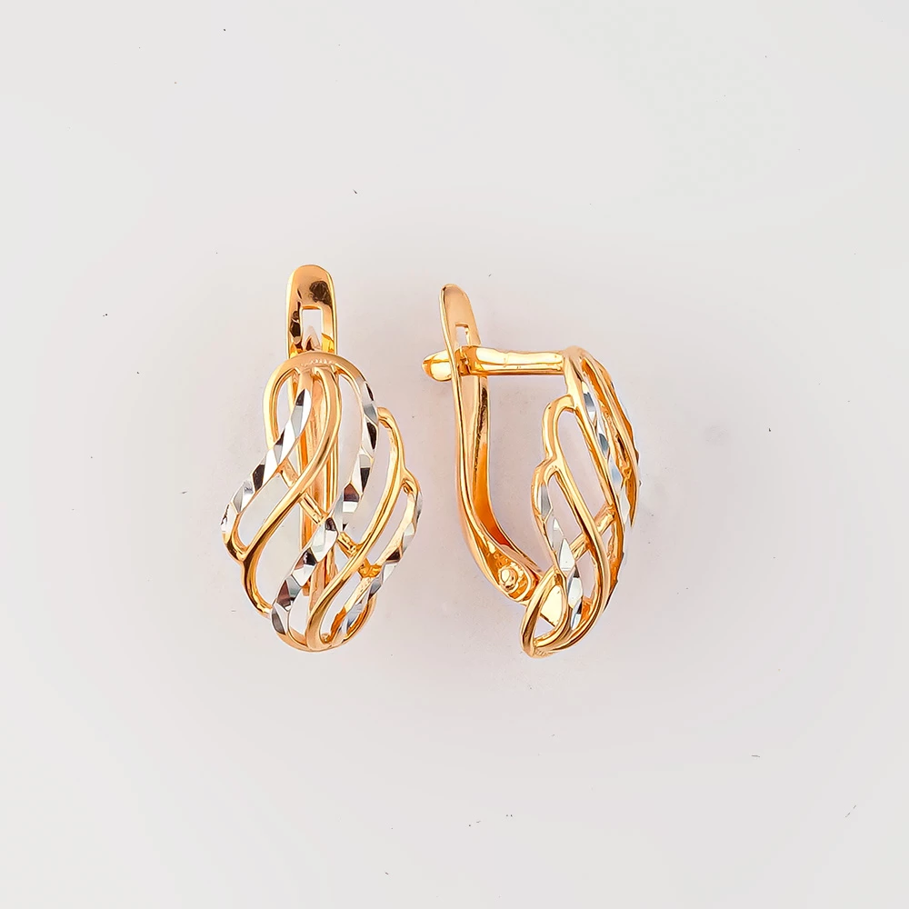 Серьги из красного золота 585 пробы 1