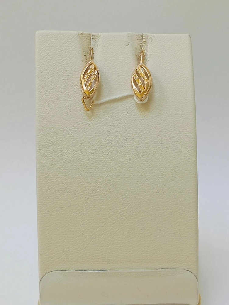 Серьги из красного золота 585 пробы 1