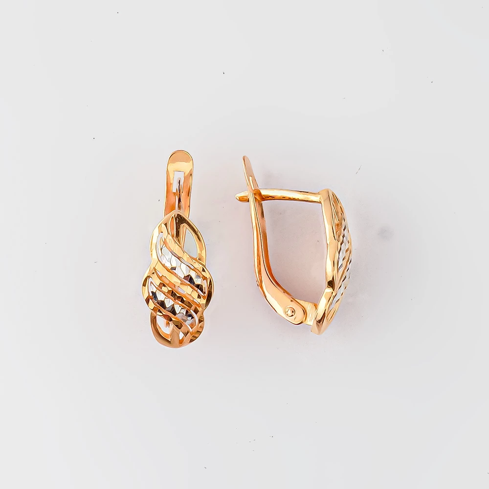 Серьги из красного золота 585 пробы 1