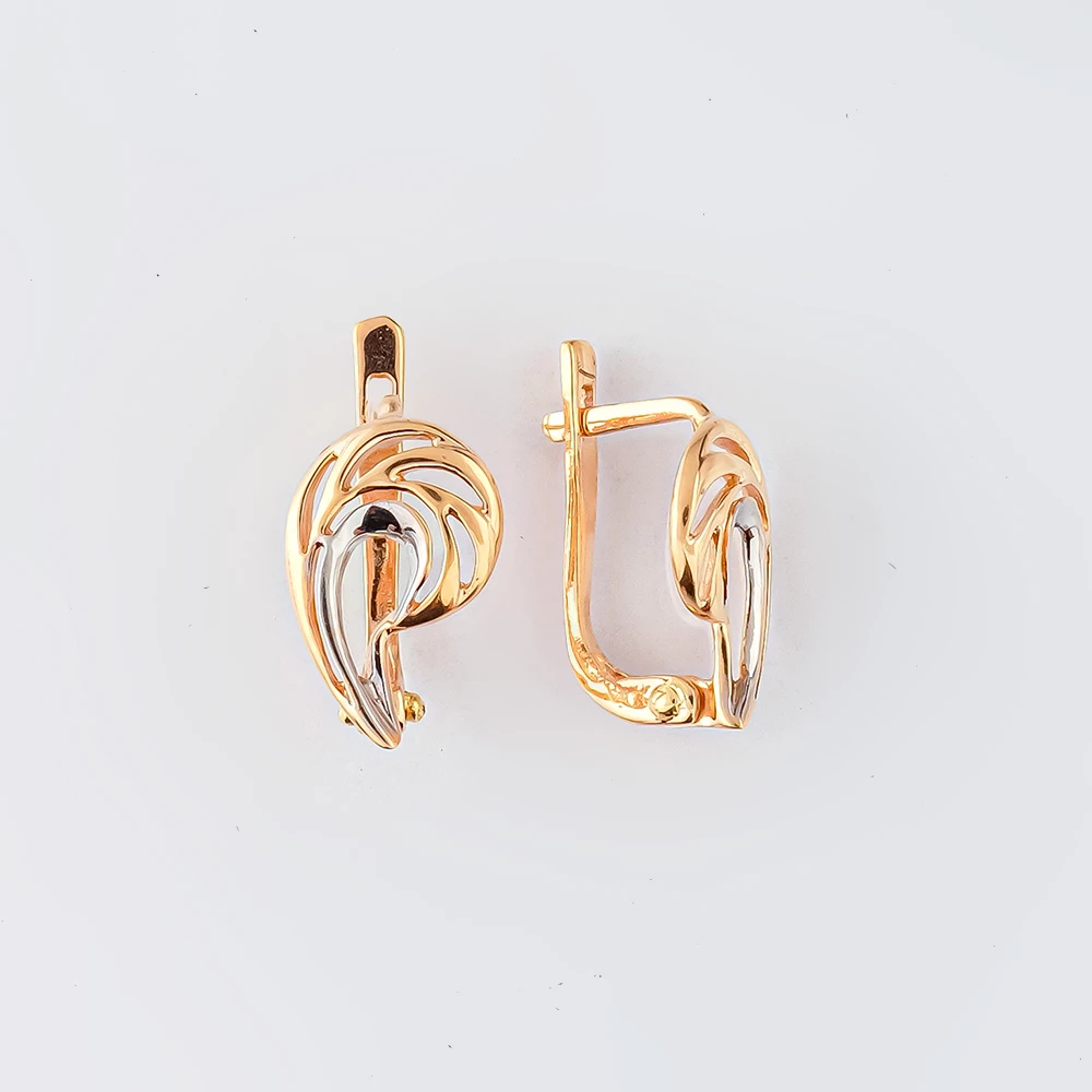 Серьги из красного золота 585 пробы 1