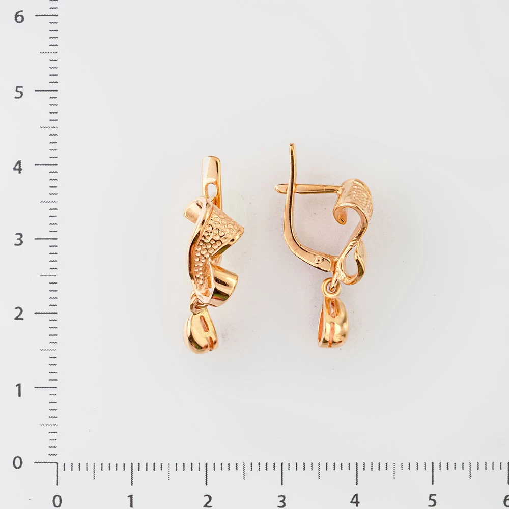 Серьги из красного золота 585 пробы 2