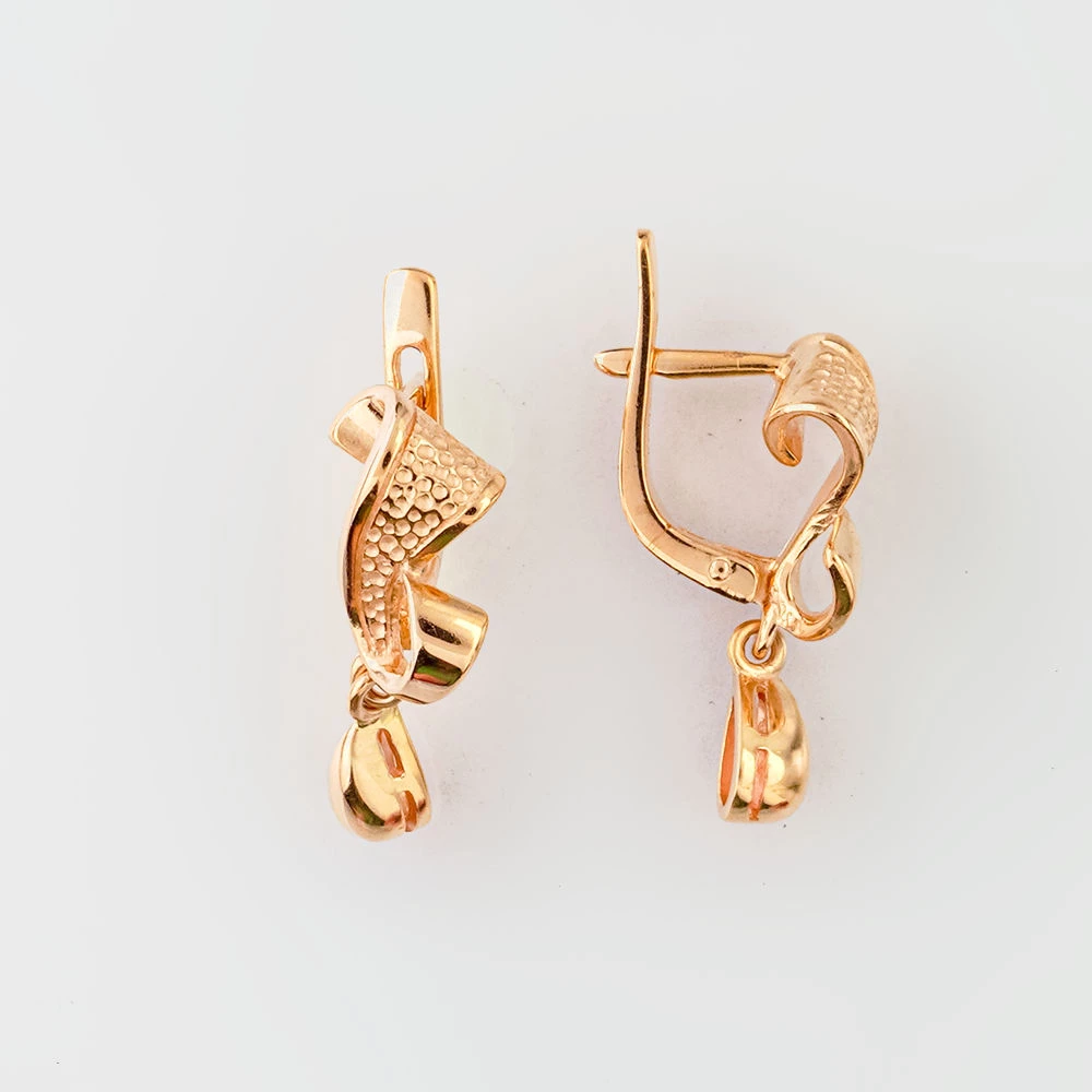 Серьги из красного золота 585 пробы 1