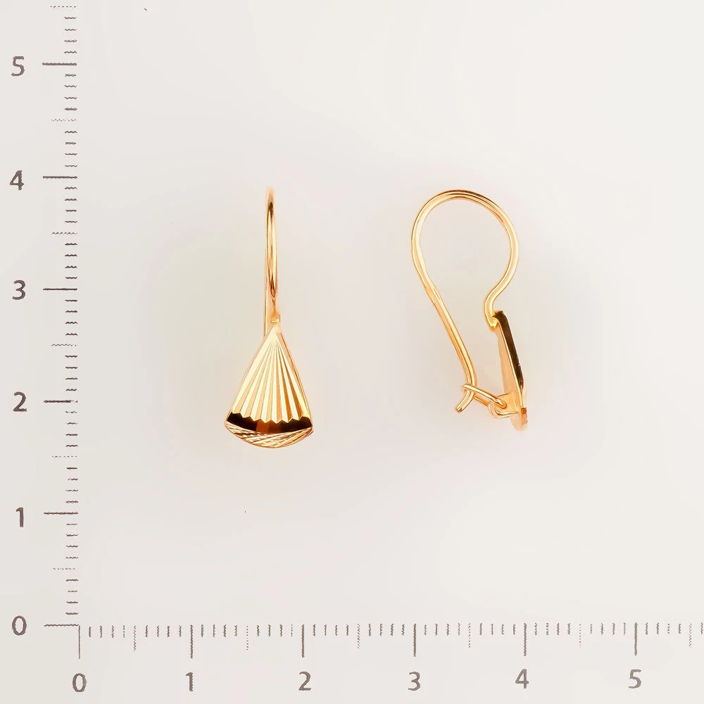 Серьги из красного золота 585 пробы 2