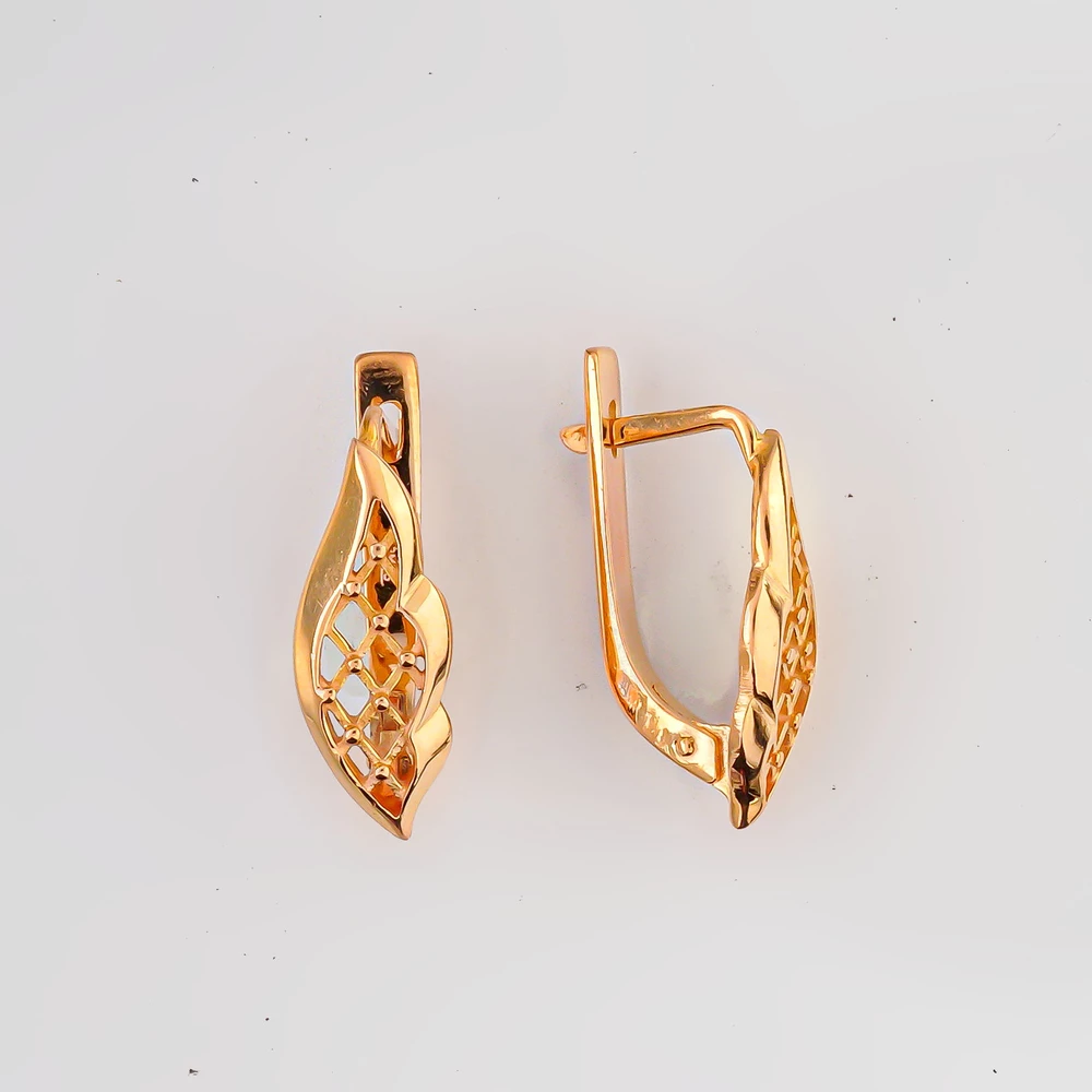 Серьги из красного золота 585 пробы 1